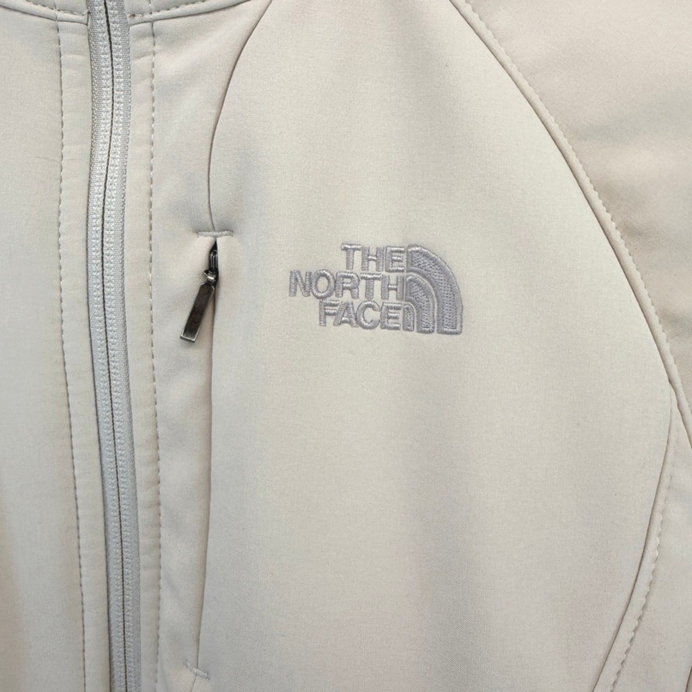 THE NORTH FACE Apex Barrier Soft Shell Cream Jacket Size Small Fleece Windproof